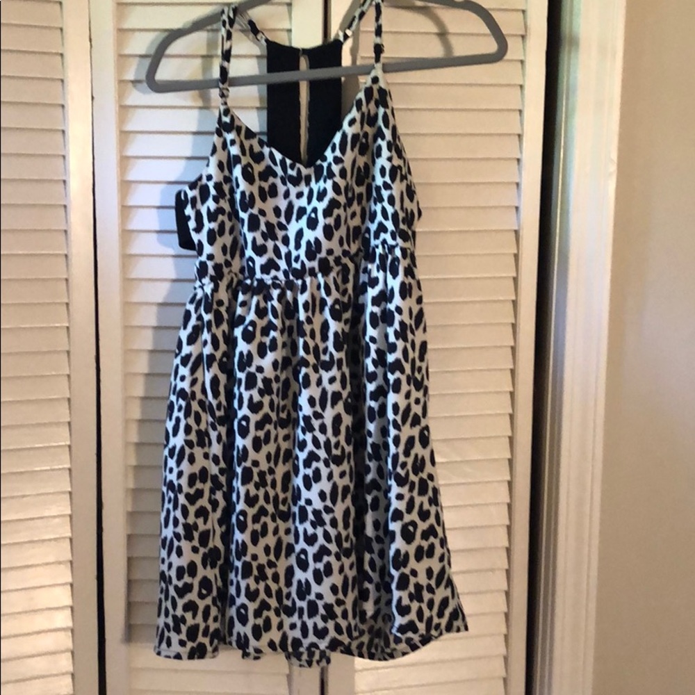 MINKPINK black and white cheetah dress